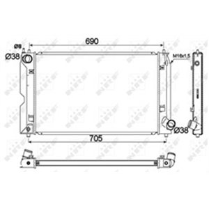 NRF 53421 Mootori radiaator sobib: TOYOTA AVENSIS, COROLLA, COROLLA VERSO 1