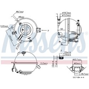 NISSENS 996116 - Coolant expansion tank (with plug, with level sensor) fits: AUDI A3, Q3, TT; SEAT ALHAMBRA, ALTEA, ALTEA XL, LE