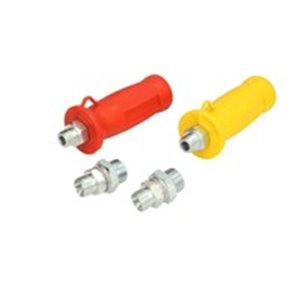 PETERS 076.989-00 - Hose connectors (pneumatic spiral grip; M16x1,5; M22x1,5; red; yellow)