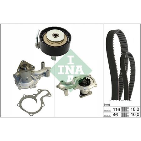 530 0701 30 Water Pump & Timing Belt Kit Schaeffler INA
