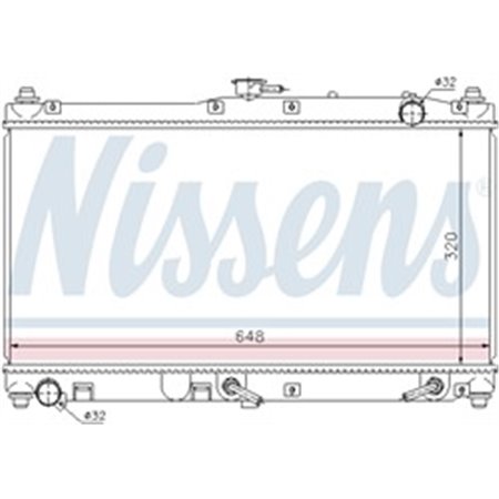 62467 Radiator, engine cooling NISSENS