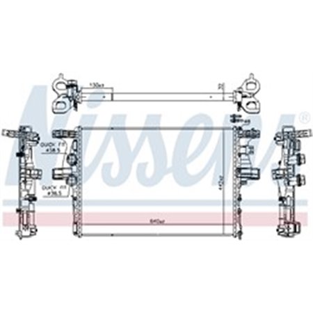 NISSENS 61988 - Engine radiator (Manual) fits: IVECO DAILY V, DAILY VI 2.3D/3.0D/Electric 09.11-
