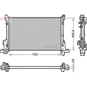 DRM09174 Mootori radiaator (Manuaalne) sobib: FIAT TALENTO OPEL VIVARO B