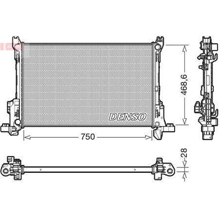 DRM09174 Радиатор, охлаждение двигателя DENSO