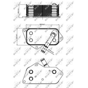 NRF 31277 - Oil cooler fits: BMW 1 (E81), 1 (E82), 1 (E87), 1 (E88), 1 (F20), 1 (F21), 2 (F22, F87), 2 (F23), 3 (E90), 3 (E91), 