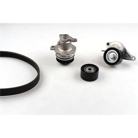 PK09640 Water Pump + V-Ribbed Belt Kit HEPU