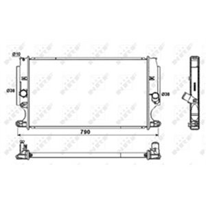 NRF 53181 Mootori radiaator (Manuaalne) sobib: TOYOTA AURIS, AVENSIS, COROL