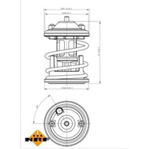 NRF 725219 Cooling system thermostat (87°C) fits: BMW 1 (F20), 1 (F21), 2 (F