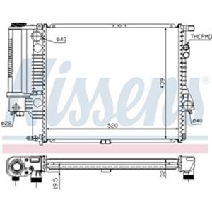 NIS 60607 Mootori radiaator (Automaatne/Manuaalne) sobib: BMW 5 (E39) 2.0/2