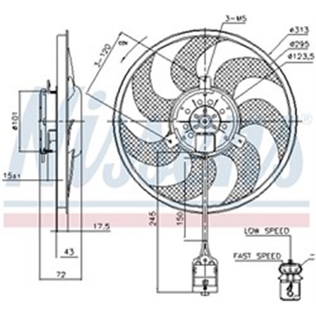 85754 Fan, engine cooling NISSENS