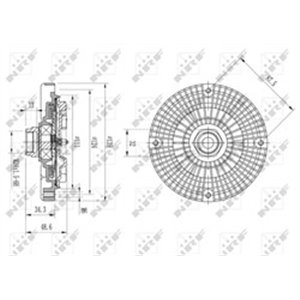 NRF 49642 - Fan clutch fits: AUDI 100 C4, A6 C4 2.2-2.5D 12.90-12.97