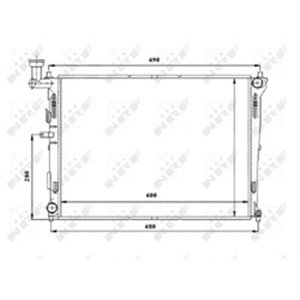 NRF 53845 Mootori radiaator sobib: HYUNDAI ELANTRA IV, I30 KIA CEE'D, PRO 