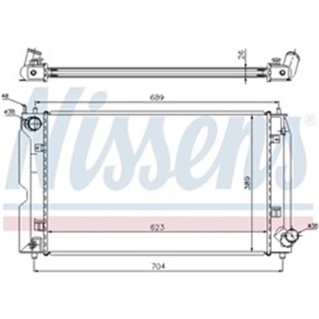 64647A Radiaator,mootorijahutus NISSENS