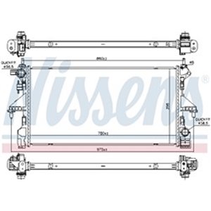 NIS 606171 Mootori radiaator (Manuaalne) sobib: CITROEN JUMPER PEUGEOT BOXE