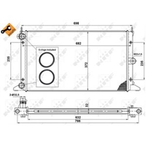 NRF 50592 Mootori radiaator (lihtsalt paigaldatav) sobib: FORD GALAXY I, GA