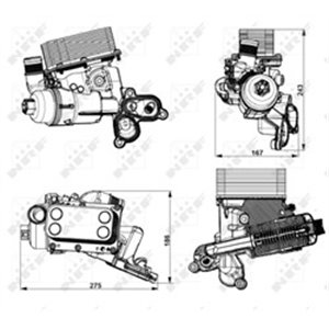 NRF 31751 Oil radiator (with oil filter housing with seal) fits: NISSAN PR