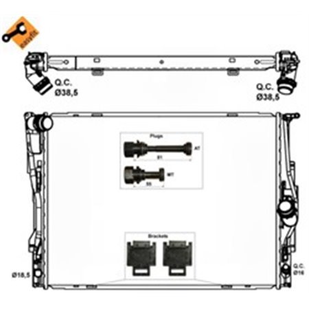 53474 Radiaator,mootorijahutus NRF