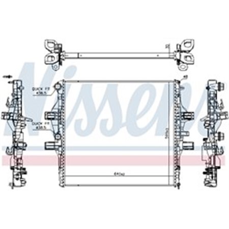 61989 Radiator, engine cooling NISSENS