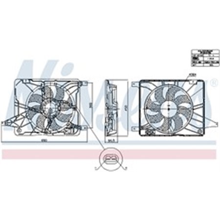 850017 Fan, engine cooling NISSENS