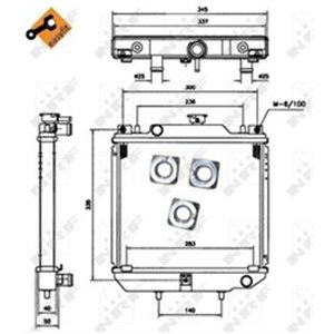 NRF 52110 Mootori radiaator (lihtsalt paigaldatav) sobib: AIXAM 500 0.5D 12