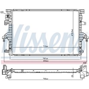 NIS 606088 Mootori radiaator sobib: VW MULTIVAN VI, TRANSPORTER / CARAVELLE 