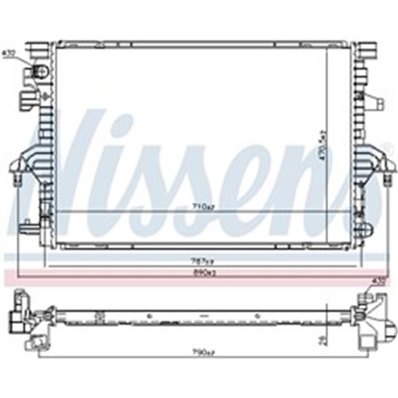 606088 Radiaator,mootorijahutus NISSENS