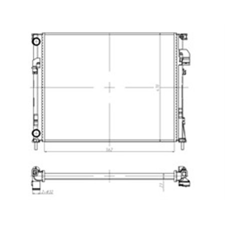 NRF 58332A Mootori radiaator sobib: NISSAN PRIMASTAR OPEL VIVARO A RENAULT