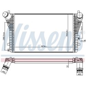 NISSENS 96568 - Intercooler fits: AUDI A3, TT; SEAT ALTEA, ALTEA XL, LEON; SKODA OCTAVIA II, SUPERB II, YETI; VW BEETLE, CADDY A