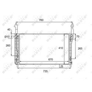 NRF 58509 Mootori radiaator sobib: CHEVROLET CAPTIVA OPEL ANTARA A 2.0D 07