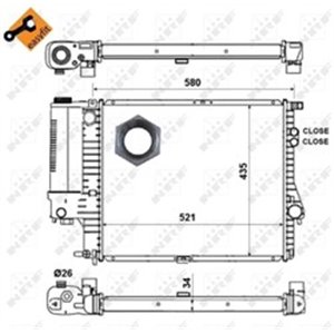 NRF 58247 Mootori radiaator (lihtsalt paigaldatav) sobib: BMW 5 (E34), 5 (E