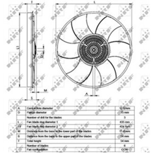 NRF 49539 - Fan clutch (with fan) fits: MERCEDES SPRINTER 3,5-T (B906), SPRINTER 3-T (B906), VITO (W639); VW CRAFTER 30-35, CRAF