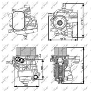 NRF 31356 - Oil cooler (with oil filter housing) fits: MAN TGE; AUDI A1, A3, Q2, Q3, TT; SEAT ALHAMBRA, ARONA, ATECA, IBIZA V, L