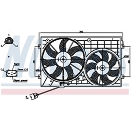 85644 Fan, engine cooling NISSENS