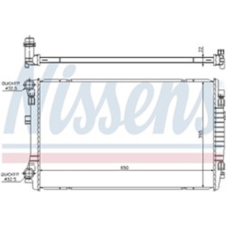 65303 Radiaator,mootorijahutus NISSENS