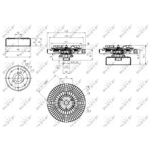 NRF 49584 - Fan clutch fits: AUDI A4 B5, A4 B6, A4 B7, A6 C5; SKODA SUPERB I; VW PASSAT B5, PASSAT B5.5 1.6-2.3 11.94-06.08