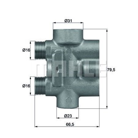 TO 9 75 Termostat, oljekylning MAHLE