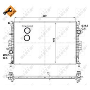 NRF 53737 - Engine radiator (with easy fit elements) fits: FORD C-MAX II, FOCUS III, GALAXY II, GALAXY MK II, GRAND C-MAX, KUGA 