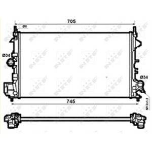 NRF 53074 Mootori radiaator sobib: FIAT CROMA OPEL SIGNUM, VECTRA C, VECTR