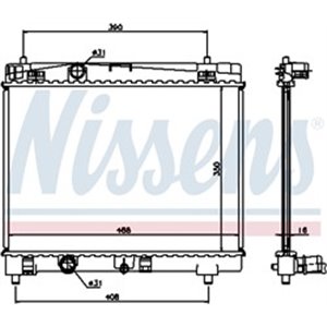 NISSENS 64671A - Engine radiator fits: TOYOTA YARIS, YARIS / VIOS 1.0/1.3 08.05-