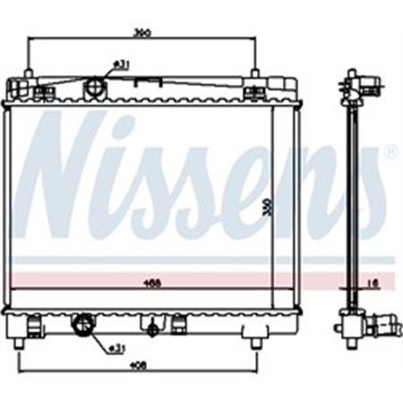 64671A Kylare, motorkylning NISSENS