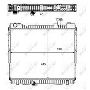 NRF 58484 Mootoriradiaator (bez ramy) NISSAN CABSTAR, NT400 CABSTAR YD25DDT