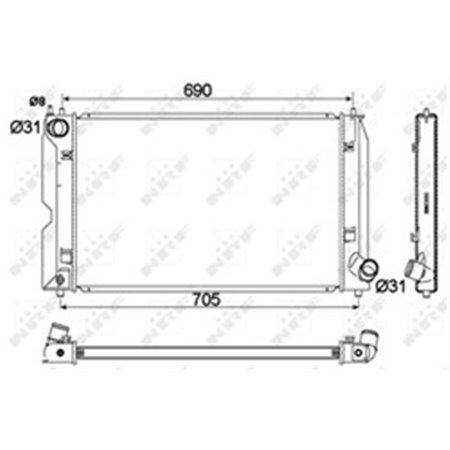 53765 Radiaator,mootorijahutus NRF