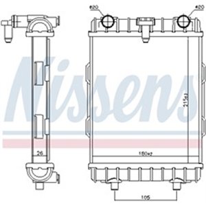 606645 Kylare, motorkylning NISSENS - Top1autovaruosad