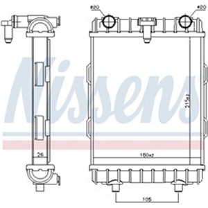 NISSENS 606645 - Engine radiator  Manual  - Top1autovaruosad