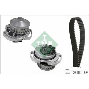 INA 530 0717 30 - Timing set (belt + pulley + water pump) fits: AUDI 50, 80 B2; VW DERBY, GOLF I, GOLF II, JETTA I, JETTA II, PA