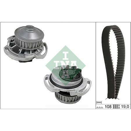 530 0717 30 Water Pump & Timing Belt Kit Schaeffler INA