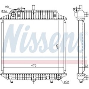 NIS 62516 Mootori radiaator sobib: MERCEDES MB (W631) 2.4D 02.88 02.96