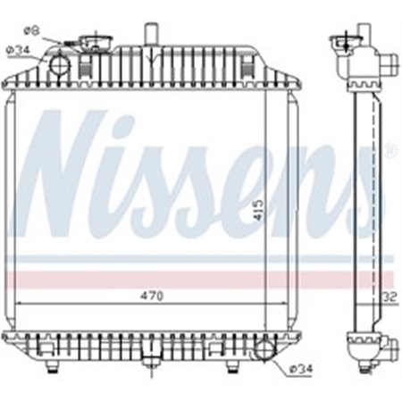 62516 Radiator, engine cooling NISSENS