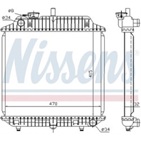 NISSENS 62516 - Motorkylare passar: MERCEDES MB (W631) 2.4D 02.88-02.96
