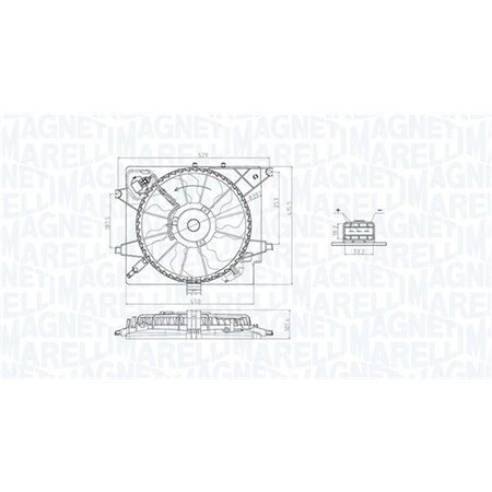 069422789010 Fan, engine cooling MAGNETI MARELLI